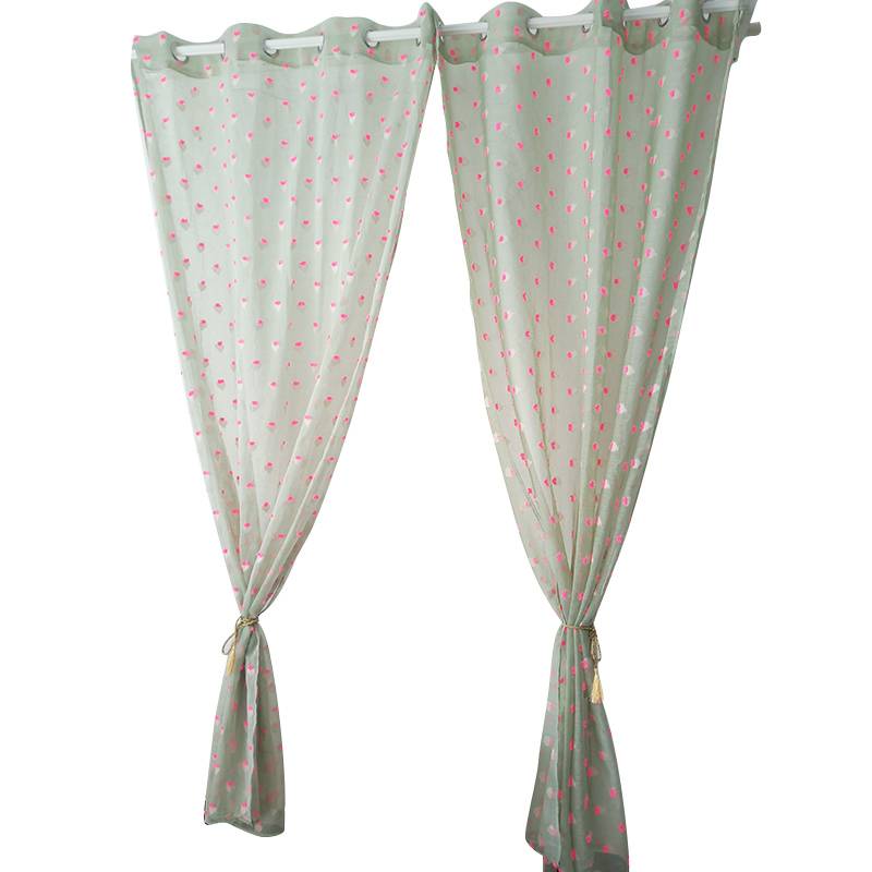 Qian's shading curtain simple ins style Rural living room bedroom Bay window Bay window wild finished yarn partition customization