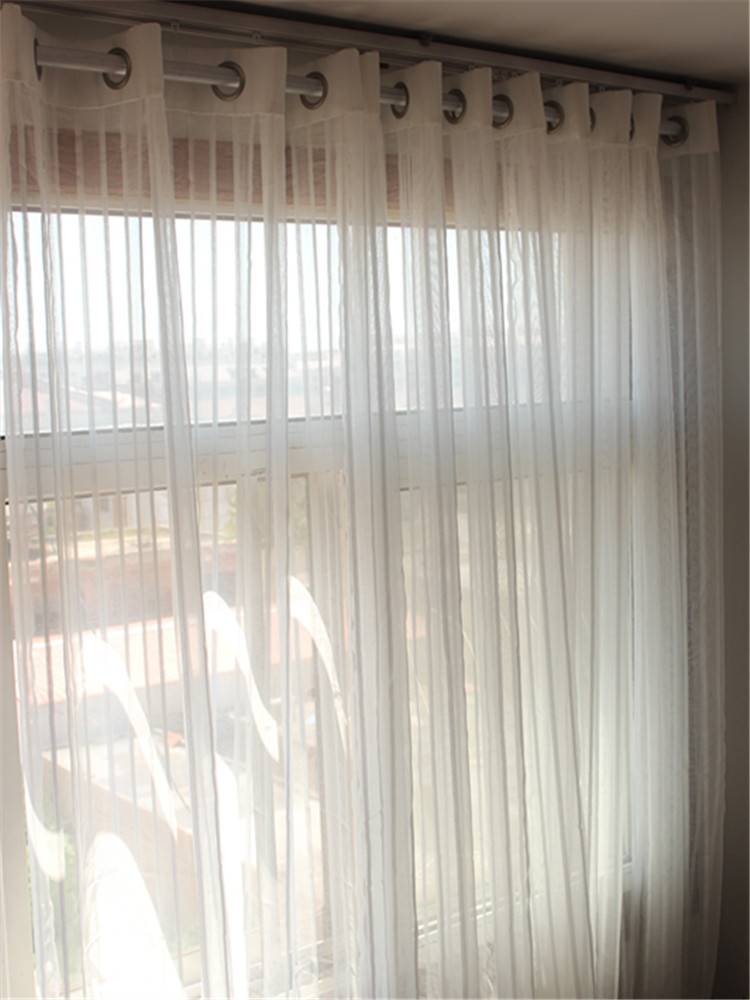 Original single rice white imitation hemp, simple modern punch finished product fabric curtain