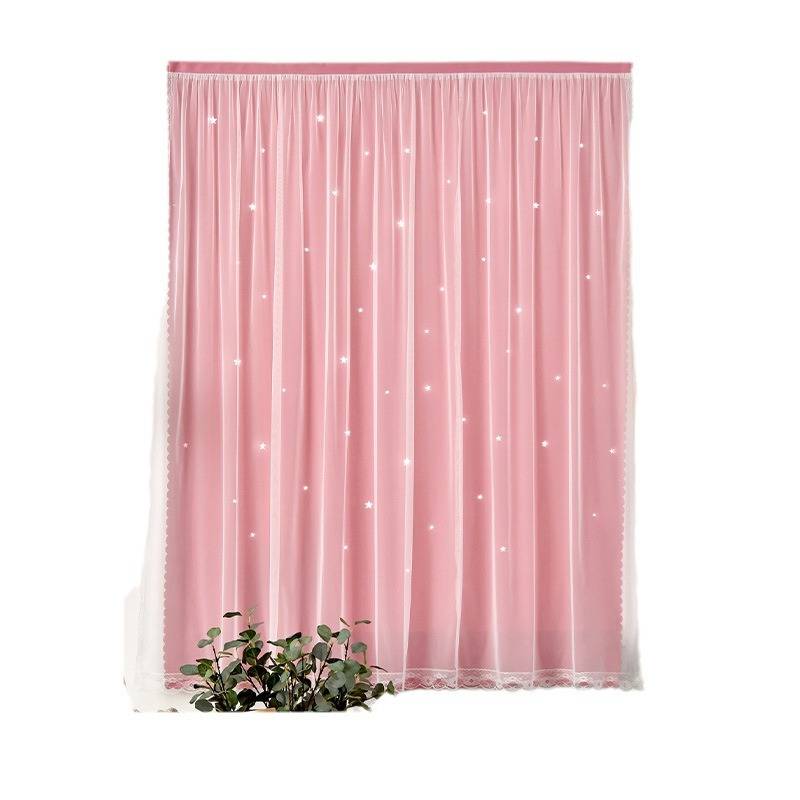 Cross -border children's room hollow stars decorative curtains Simple punch -free magic sticker finished product self -viscosity customization