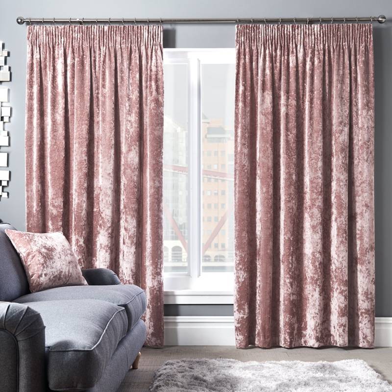 Export pink ice flower velvet finished curtain custom high -end luxury velvet cloth living room bedroom room room