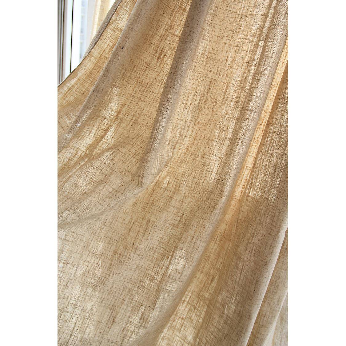 Clear linsea curtain finished shading hemp cloth can customize landing hook -through -rod study bedroom guests