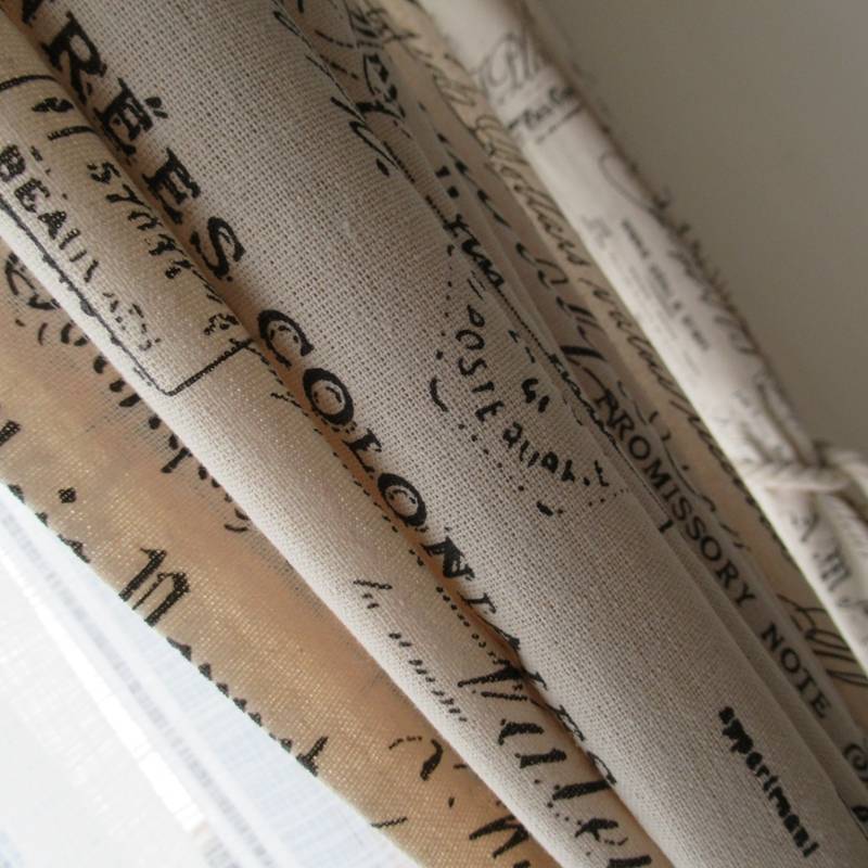 Exit tail cotton and linen finished curtain curtain curtain