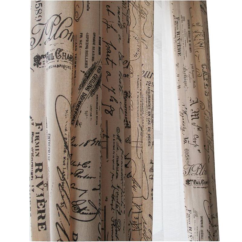 Exit tail cotton and linen finished curtain curtain curtain