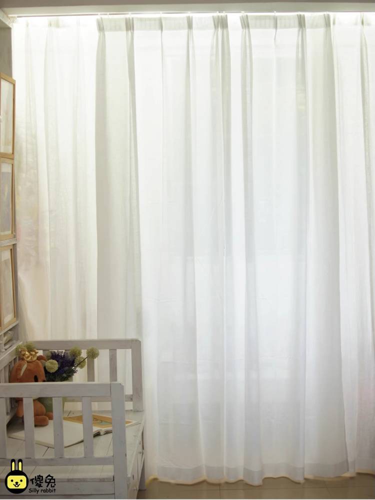 Cotton cloth living room bedroom Japanese style wind light light curtain