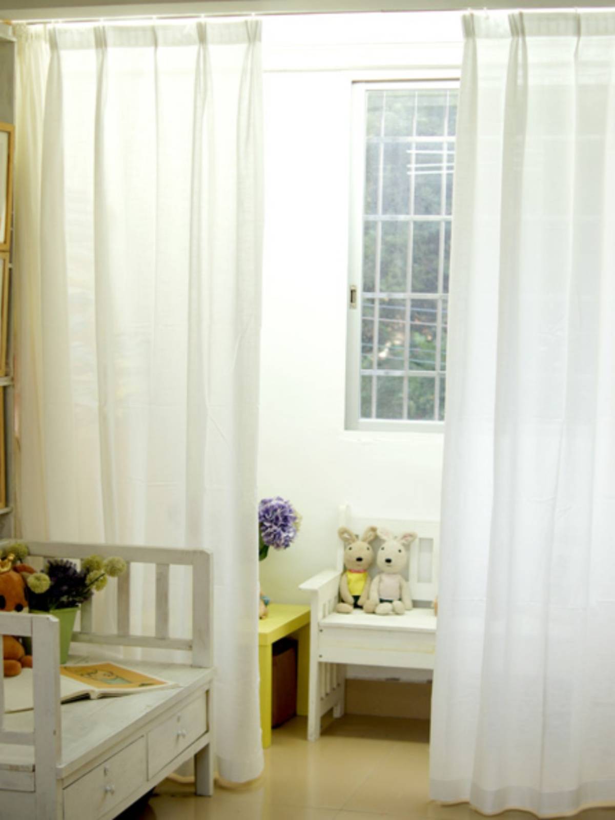Cotton cloth living room bedroom Japanese style wind light light curtain