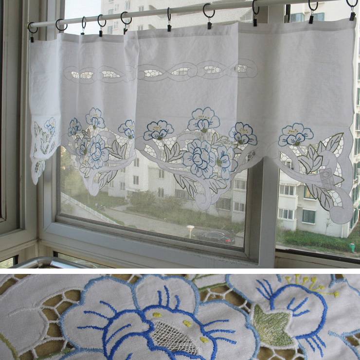 inventory processing hollow embroidered small curtains