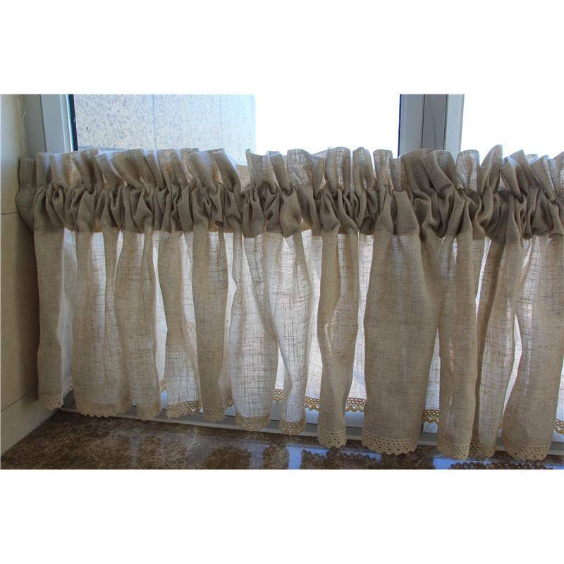 Curtain finished product, linen toilet kitchen half curtain short curtain, curtain curtain room small curtain curtain head finished product