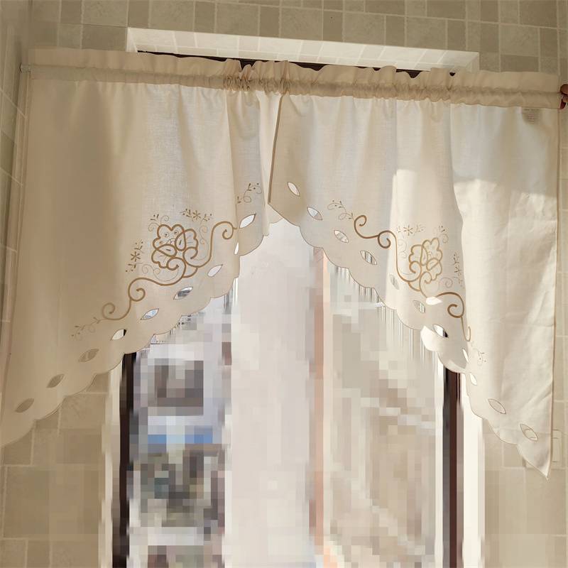 Original simple cotton retro garden triangle half curtain