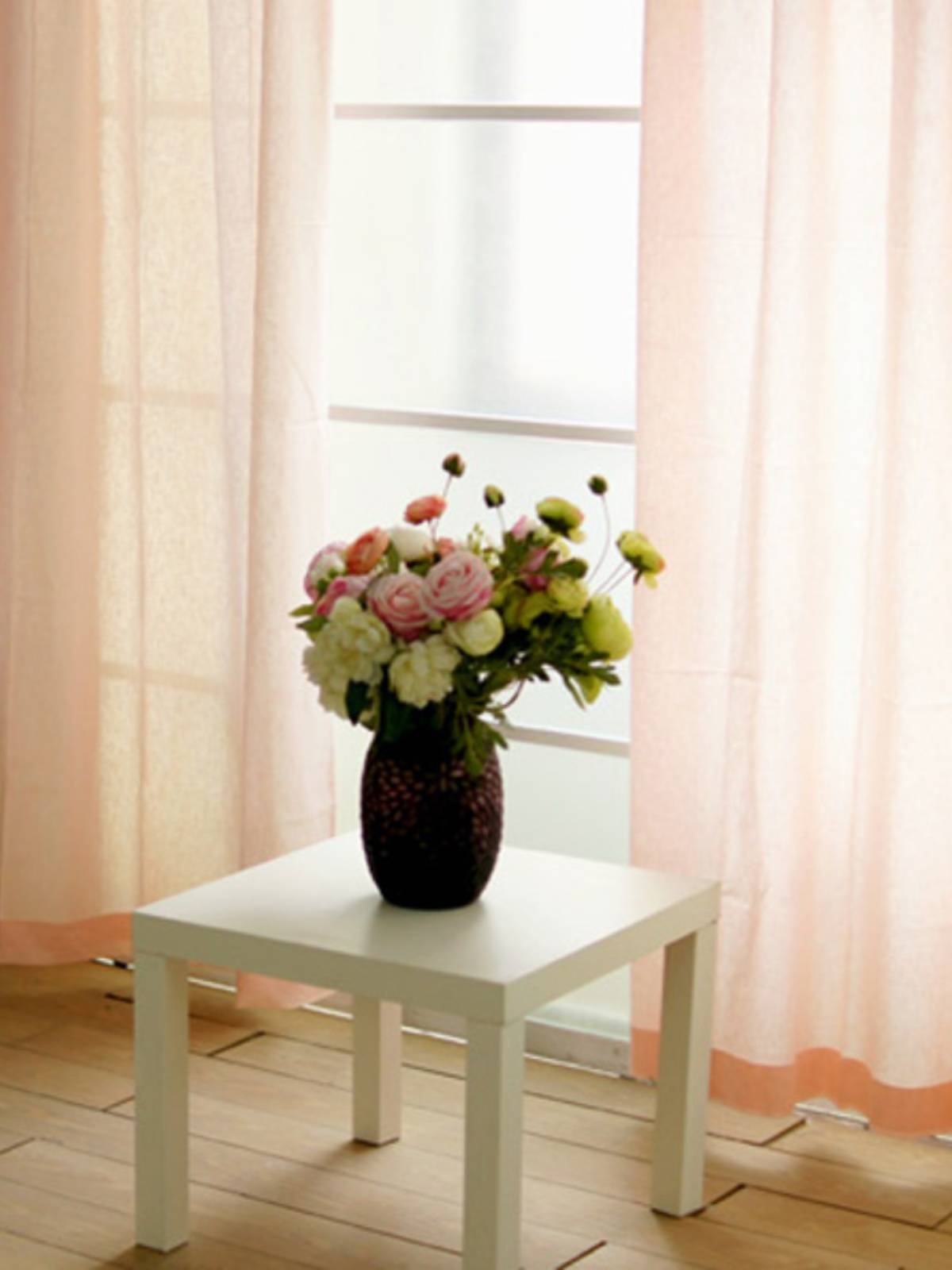 Retro pure cotton pink French style villa curtain