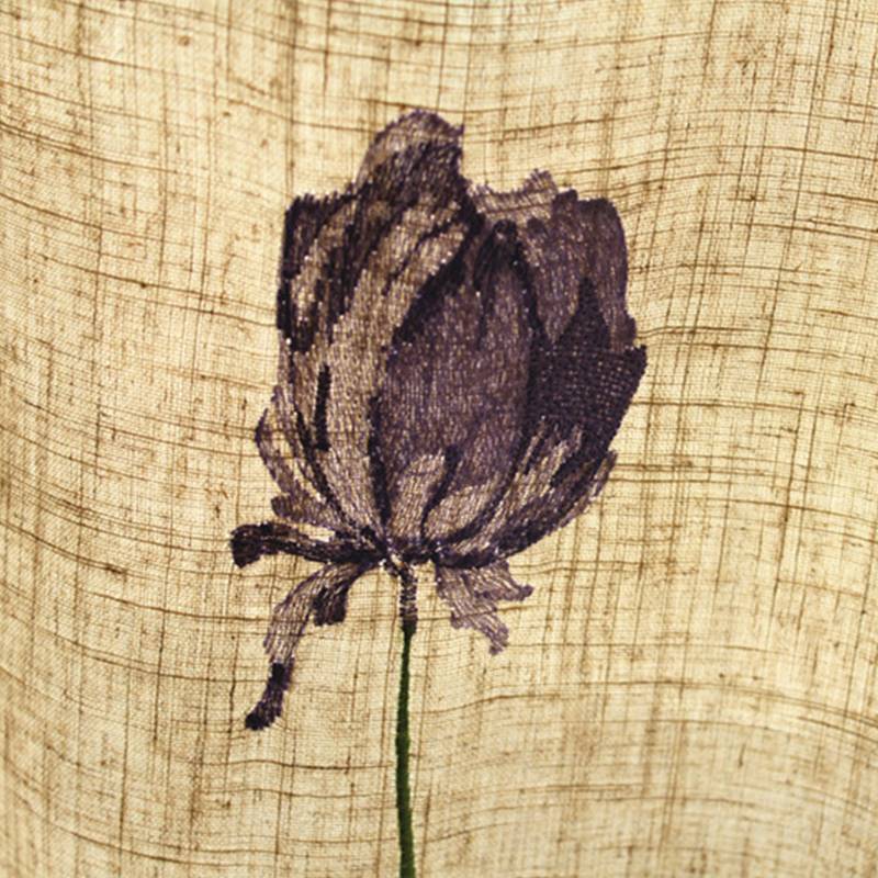 Substation of linquets, linen embroidery finished curtains, embroidery half -shading hook rods, simple and modern