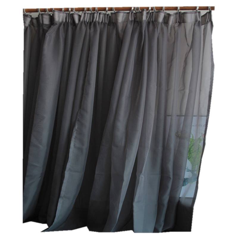 Warehouse finished product linked gray pure color curtain screen curtain special price landing bedroom balcony bay window study simple