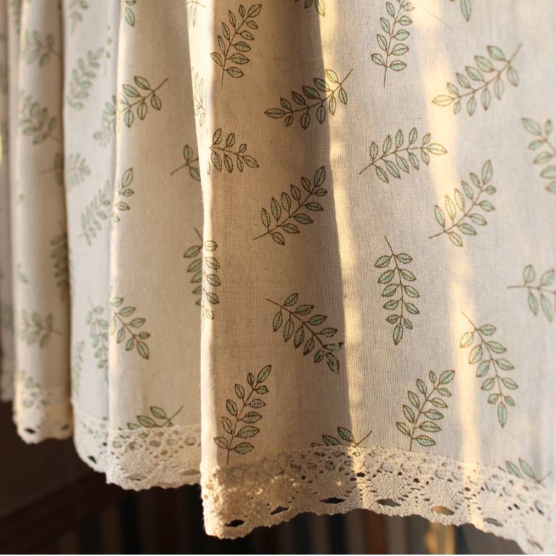 Tail cotton cotton and linen American Northern European half curtain curtain