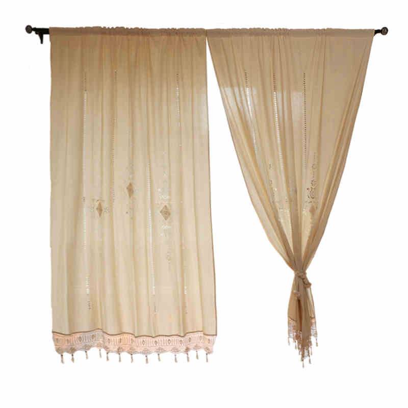 American French Mediterranean Vocal Cotton Cotton Elplatter Poems Pymiper Balcony Baying Window Half -shading Curtain Products