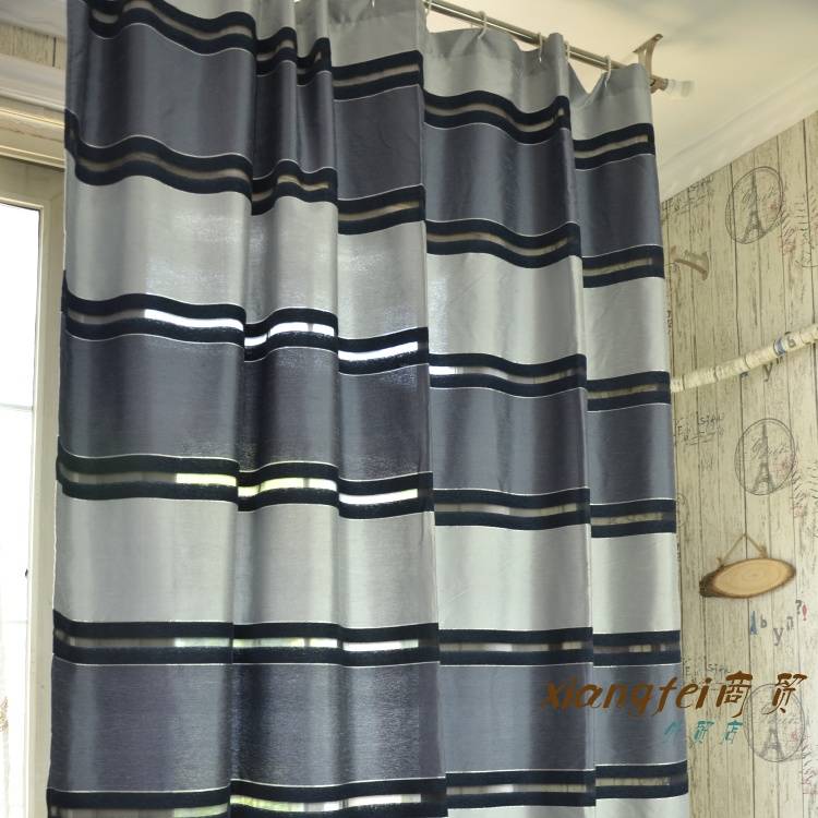 Black strip -striped finished product rods fashion curtain fabric partition kitchen baying curtain special offer