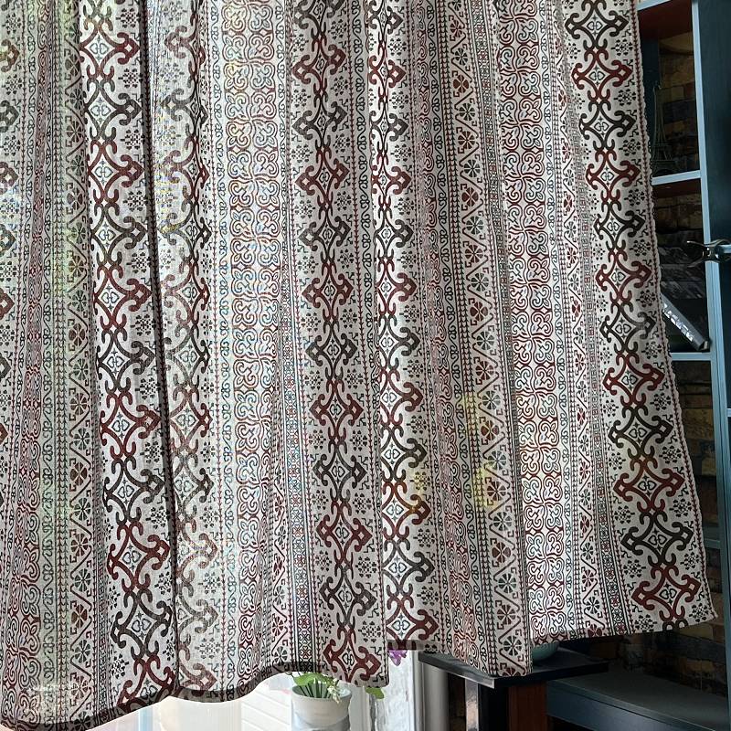 Half -shading national style Japanese finished curtain