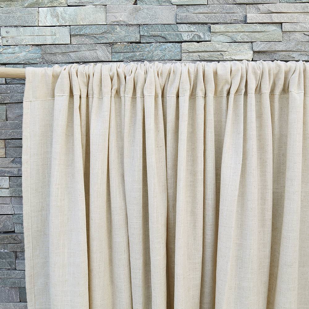 Clearance living room curtain finished pure color cotton and linen bay windows wearing hemp semi -shading linen bedroom floor -to -ceiling windows