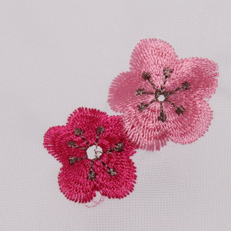 Custom export curtain finished products simple modern embroidered plum blossom white half -shading screen curtain floor window living room window screen
