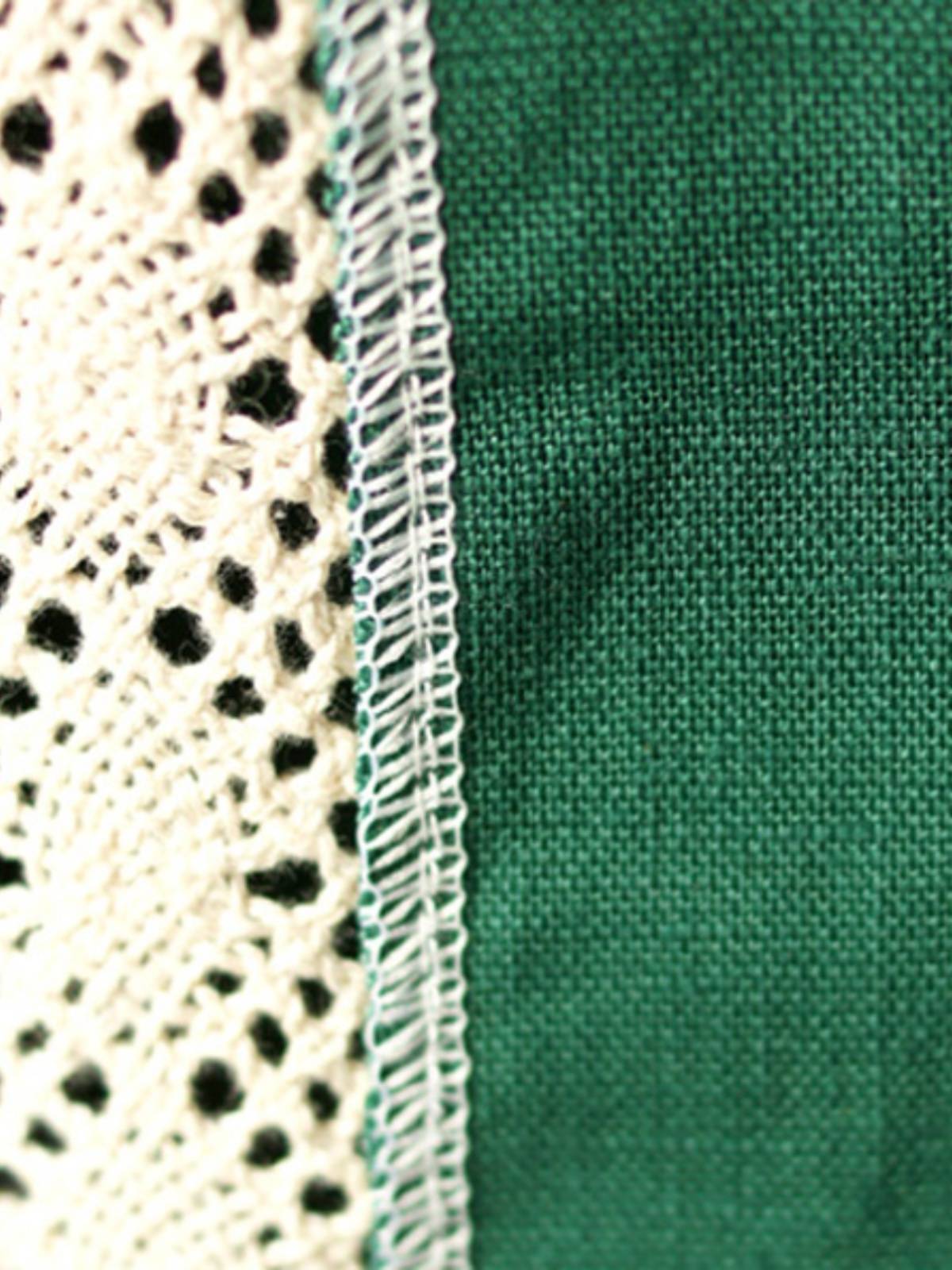 Export French style ink green pure cotton and linen curtain