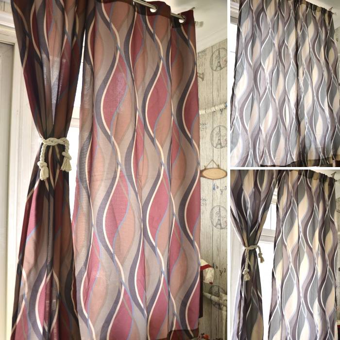Fashion striped finished curtain cloth curtain baying window partition curtain hanging curtain decorative curtain bedroom curtain special price