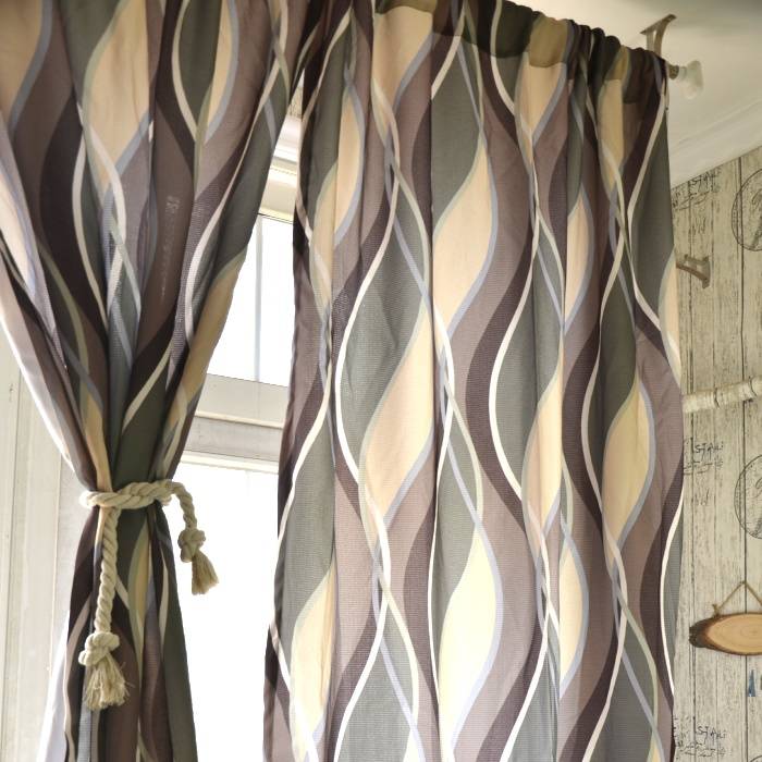 Fashion striped finished curtain cloth curtain baying window partition curtain hanging curtain decorative curtain bedroom curtain special price