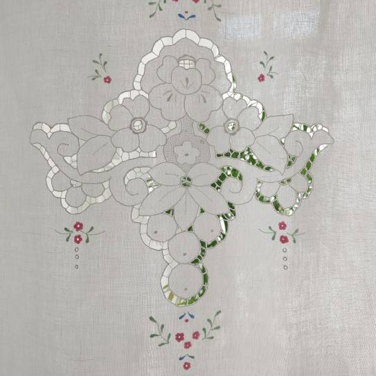 Linellia hollow embroidery curtain curtain partition curtain white long clause