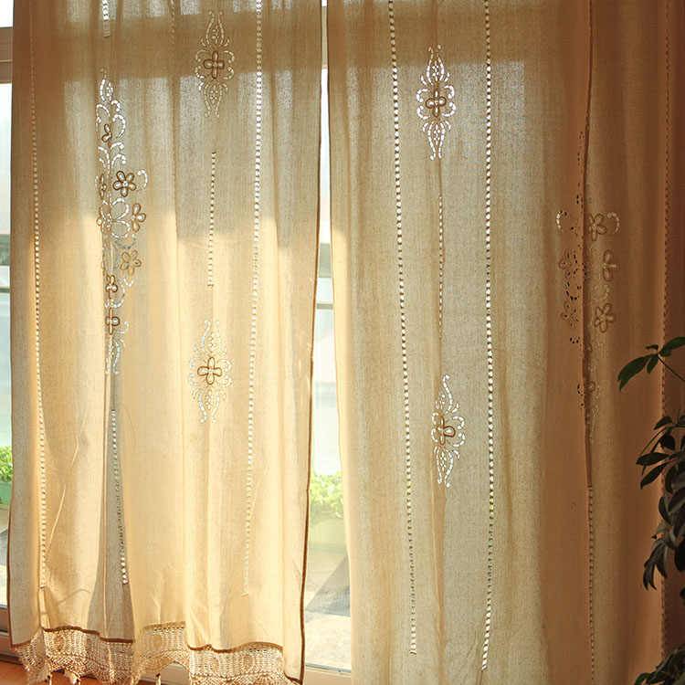Exit the Mediterranean American French French Cotton and Maqin Lock bedroom Living room finished curtain outside the single Roman curtain