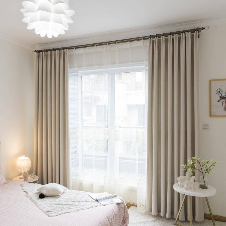 Exit simple style velvet hemp, black silk shading curtain living room bedroom restaurant curtain multi -color optional