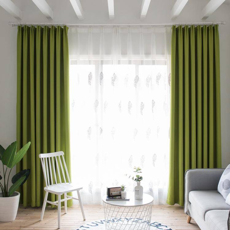 Exit simple style velvet hemp, black silk shading curtain living room bedroom restaurant curtain multi -color optional