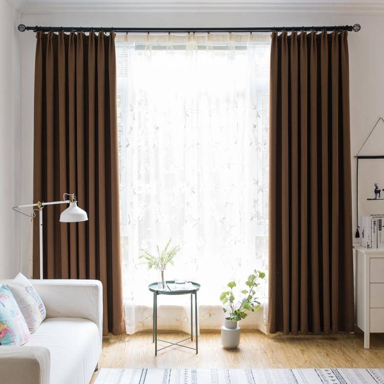Exit simple style velvet hemp, black silk shading curtain living room bedroom restaurant curtain multi -color optional