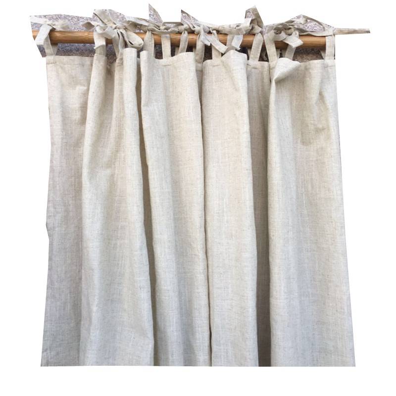 Curtain finished products simplicity Modern solid color cotton linen ingredients, living room bay window special clearance clearance custom processing