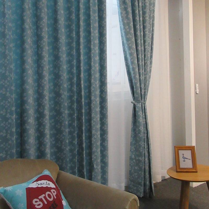 Leaf fabric polyester cotton windshield export finished curtain