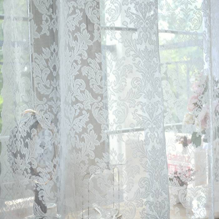 White Korean finished curtain curtain pastoral bedroom lace