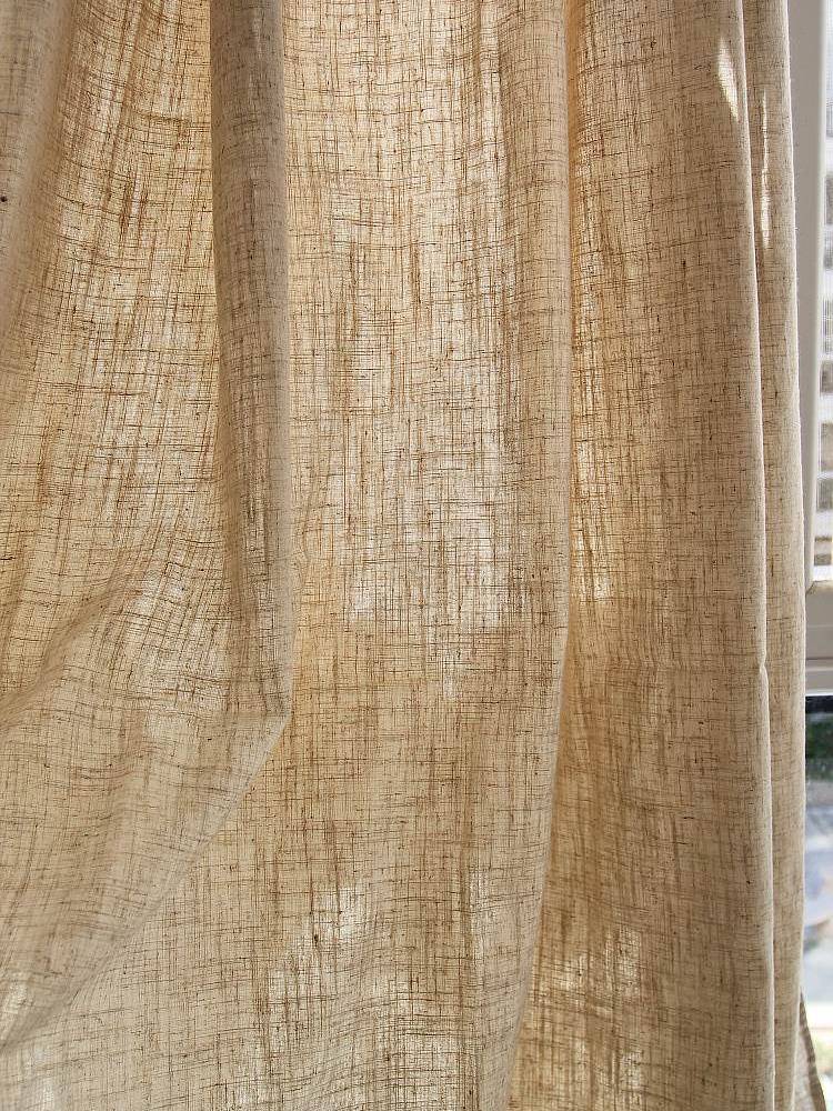 Clear linsea curtain finished shading hemp cloth can customize landing hook -through -rod study bedroom guests