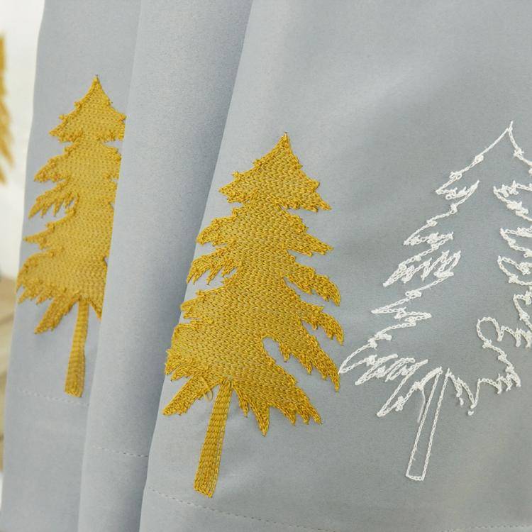 Exporting pastoral style high -grade high -end embroidered curtain living room bedroom restaurant children's room curtain