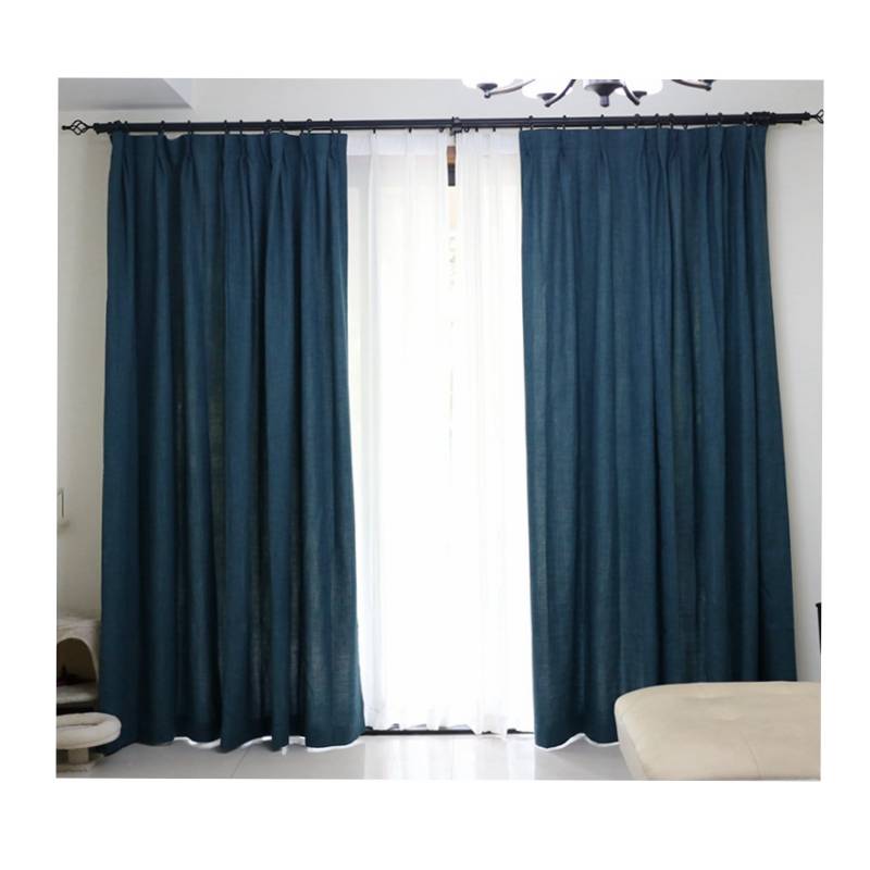 Finished 2 pieces of special offer semi -shading cotton and hemp curtain