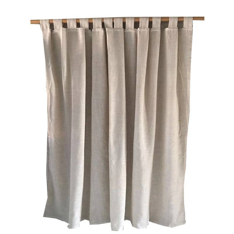 Custom linen curtain suspended bay window bedroom Simple and modern Nordic style