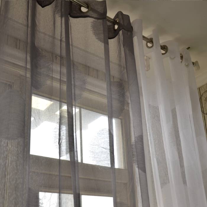 Gray and white circle punching finished curtain curtain parallel curtain partition decorative curtain special offer