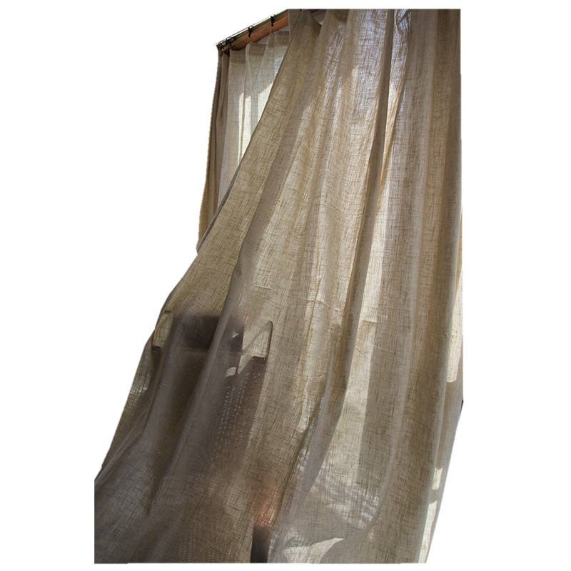 Linen curtain customized finished product special price shading floor bedroom balcony simple modern single -layer hook curtain