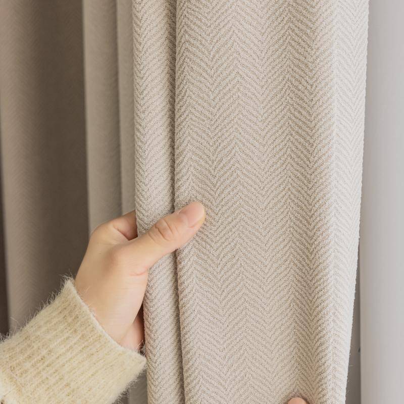 Thick Snowy high -end curtain modern minimalist living room bedroom restaurant Study room children's room insulation curtain