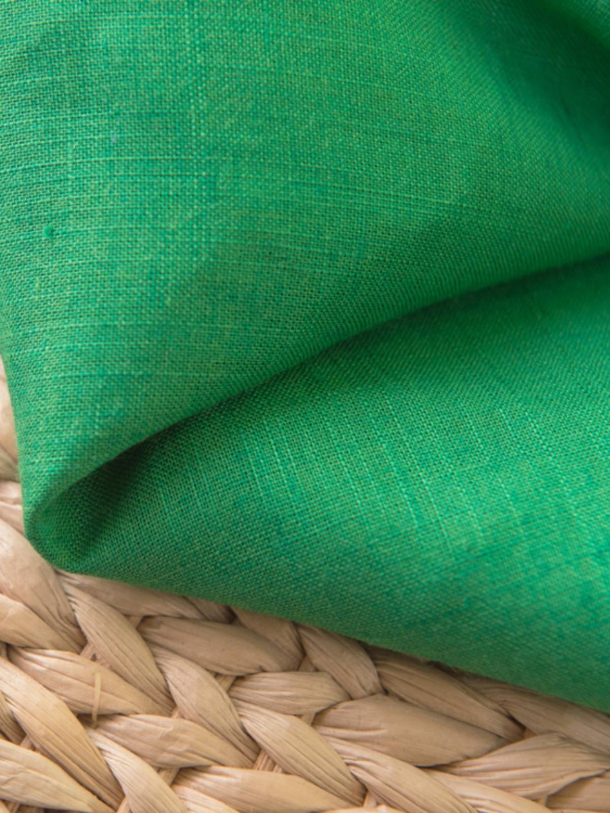 Half -shading study pure cotton green Japanese style curtain