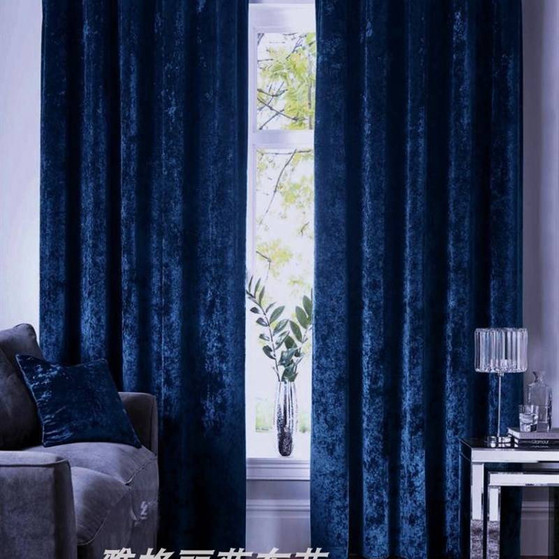 European Simple style high -end snowflake velvet thickened living room bedroom restaurant shading curtain multi -color optional