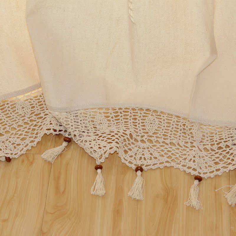 Exit Greece's original single American cotton and linen rough cloth hollow finished curtain bedroom living room living room balcony shading curtains
