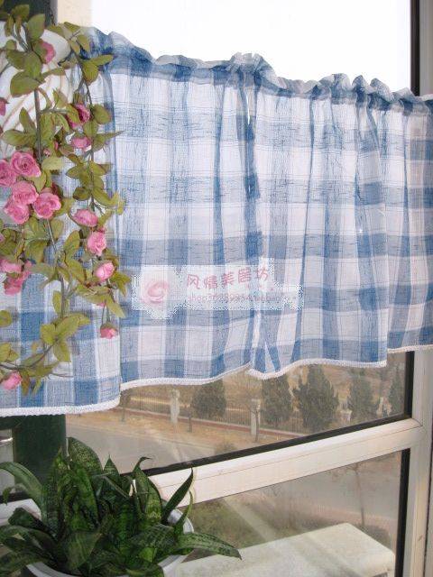 Original new product Mediterranean retro crystal hemp finished curtain European -style bay window shading floor partition soft furnishings