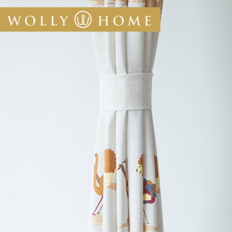 Cartoon Zoo Yinglun Wind cotton linen environmentally friendly boy room daughter room children's room curtain