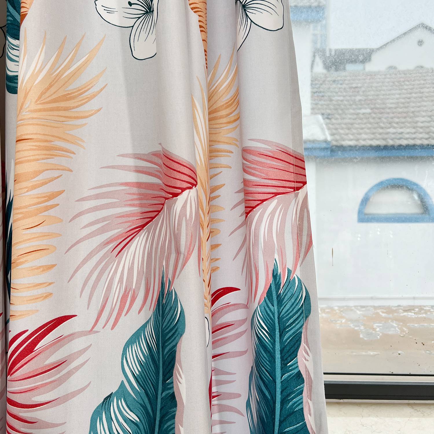 Passionless, light and thin print curtains