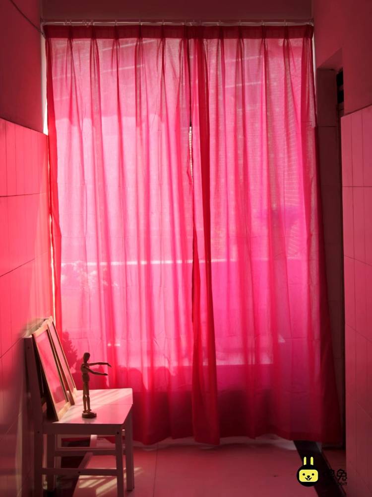 Export light luxury red cotton cloth Southeast Asian wind curtain