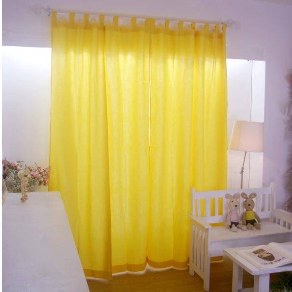 Nordic Simple and Ming Yellow Cotton Maibu Curtain Living Room Light Light Lottery Symatic Fresh Fresh Curtain Products