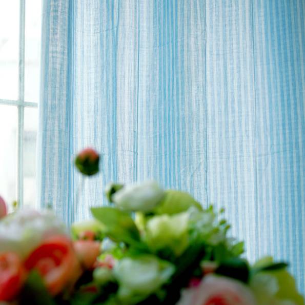 Mediterranean wind stripes American rural finished curtain