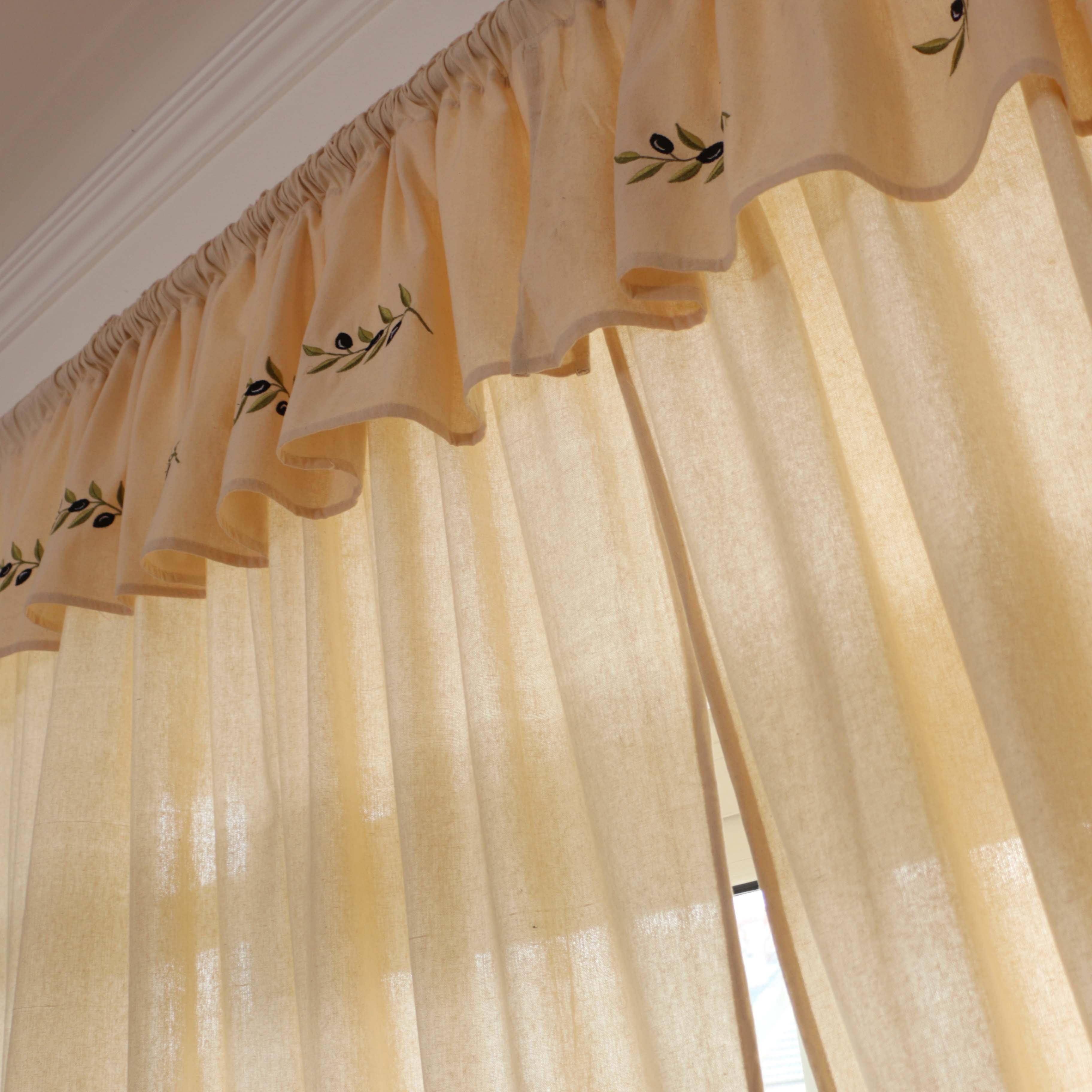 Greek original single American rural window curtain curtain finished bedroom cotton, linen embroidery shading living room curtain