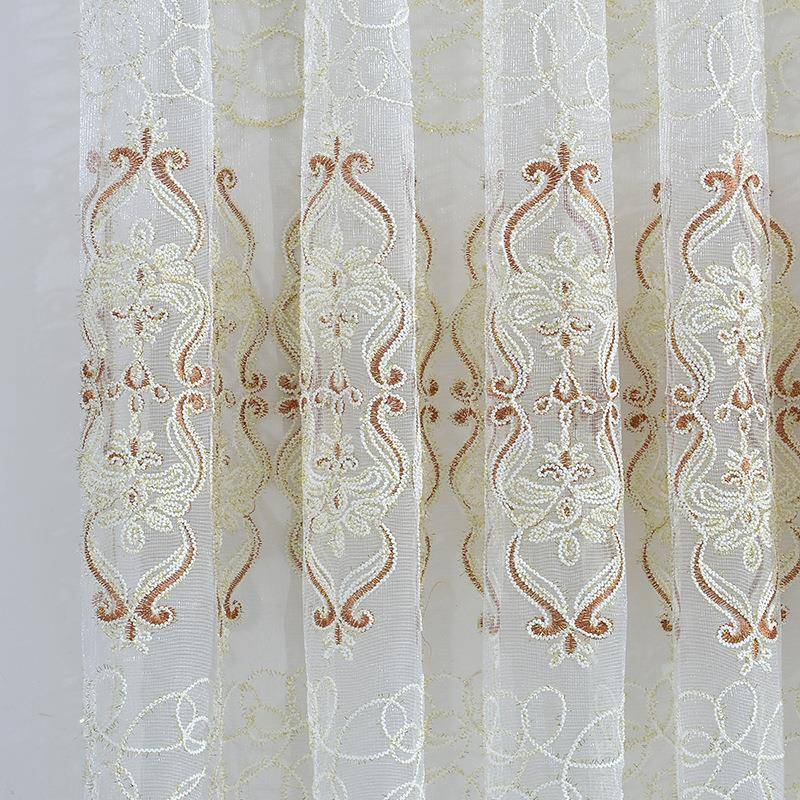 Factory direct sales window screen Middle East market window screen spot European -style rope embroidered curtain embroidered screen curtain
